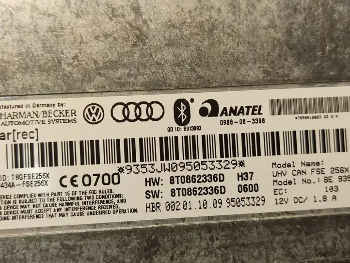Audi A4 S4 B8 8K (2007 - 2011) 8T0862336D Bluetooth модуль — фото 2