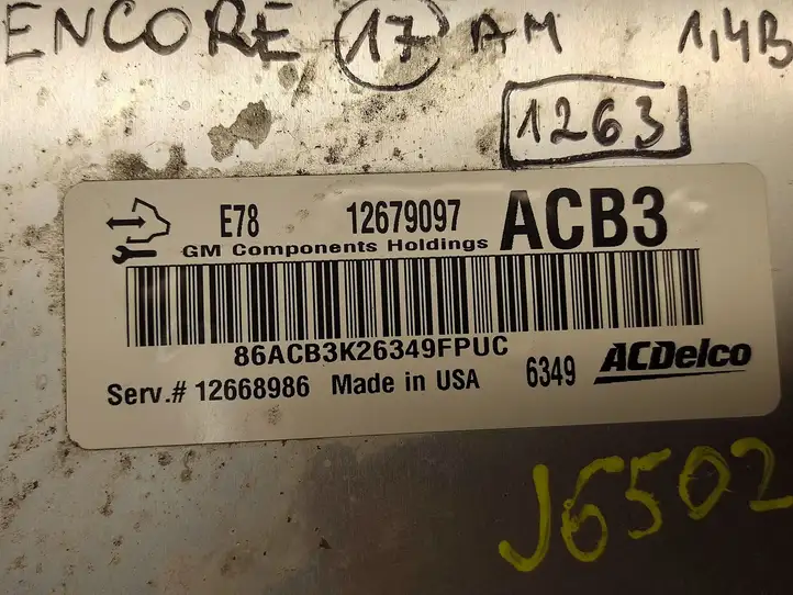Buick Encore I (2012 - 2019) 12679097 Блок управления двигателем (ECU) — фото 3