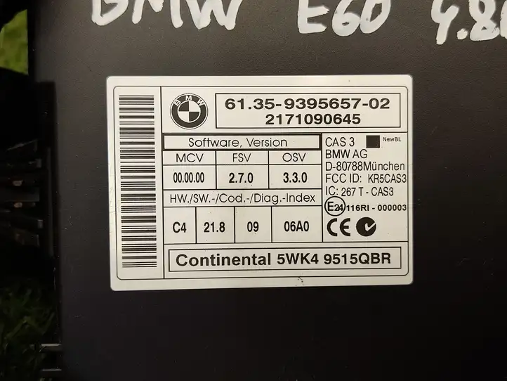 BMW 5 E60 E61 (2004 - 2010) 9395657 Блок иммобилайзера — фото 3