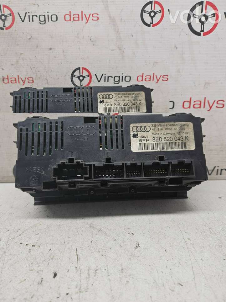 Audi A4 (2000 - 2006)  8E0820043K Блок управления кондиционера воздуха / климата/ печки (в салоне)