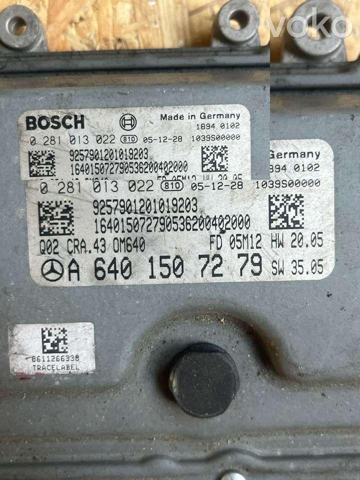 Mercedes-Benz A W169 (2004 - 2012)  A6401507279 Блок управления двигателя