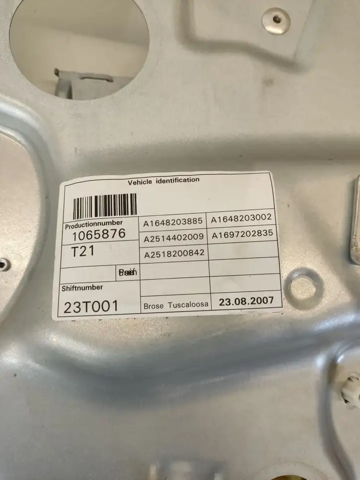 Mercedes-Benz R W251 (2005 - 2013) A1648203002 Стеклоподъемник передней двери (без мотора) — фото 6