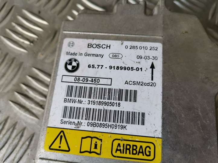 BMW X5 E70 (2006 - 2013)  0285010252 Блок управления надувных подушек