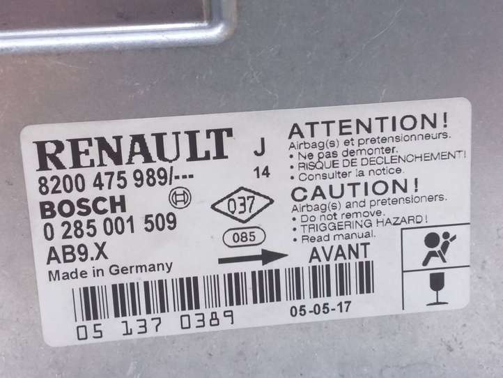 Renault Modus (2004 - 2007)  8200475989 Блок управления надувных подушек