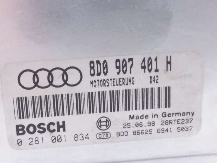 Audi A4 (1999 - 2001)  8D0907401H Блок управления двигателя