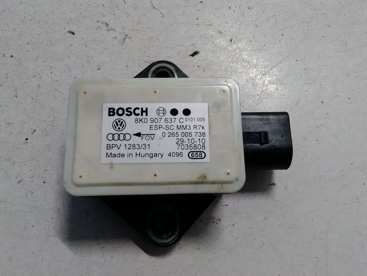Audi A4 (2007 - 2011)  8K0907637C Датчик ESP (системы стабильности) (датчик курсовой устойчивости))