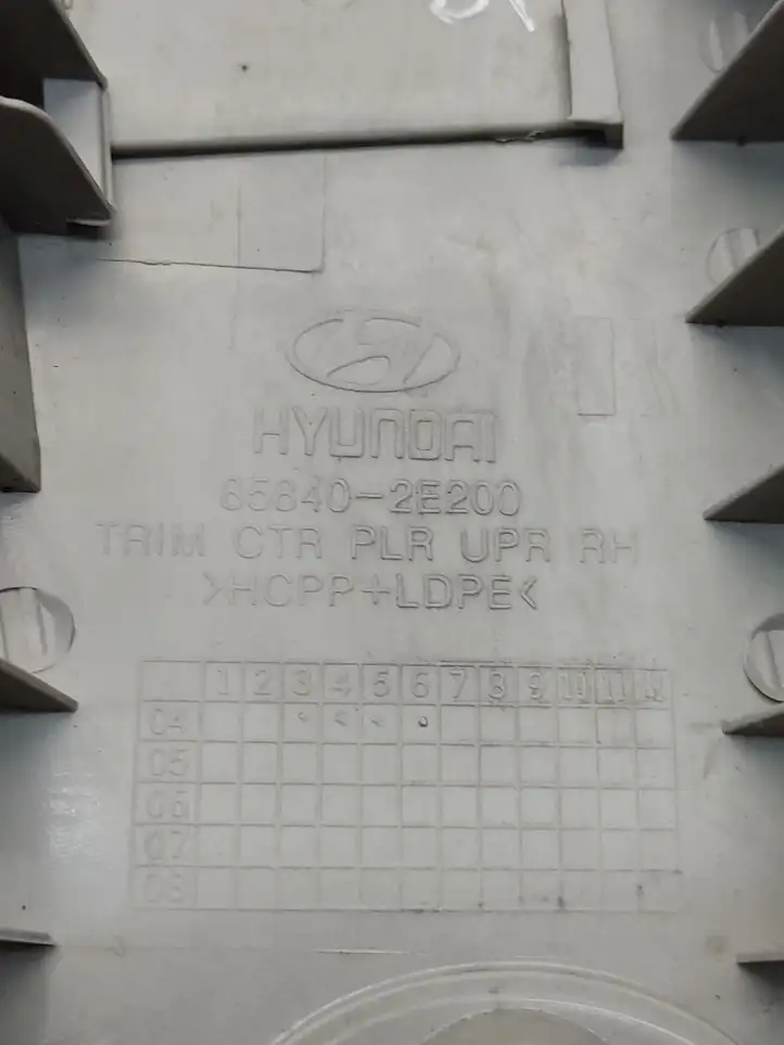 Hyundai Tucson JM (2004 - 2009) 858402E200 Верхняя обшивка стойки B — фото 2