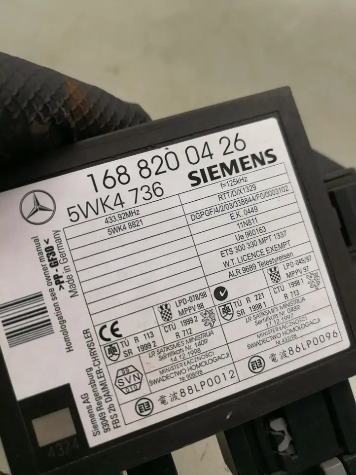 Mercedes-Benz Vaneo W414 (2001 - 2005) 1688200426 Блок иммобилайзера — фото 3