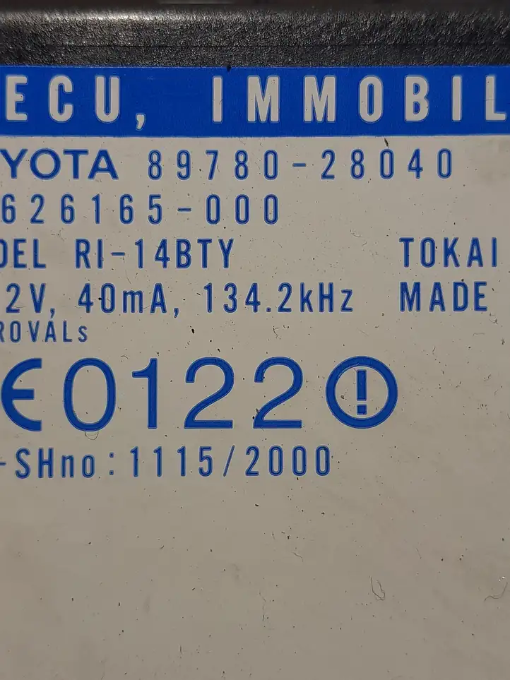Toyota Previa (XR30, XR40) II (2000 - 2006) 8978028040 Блок иммобилайзера — фото 3
