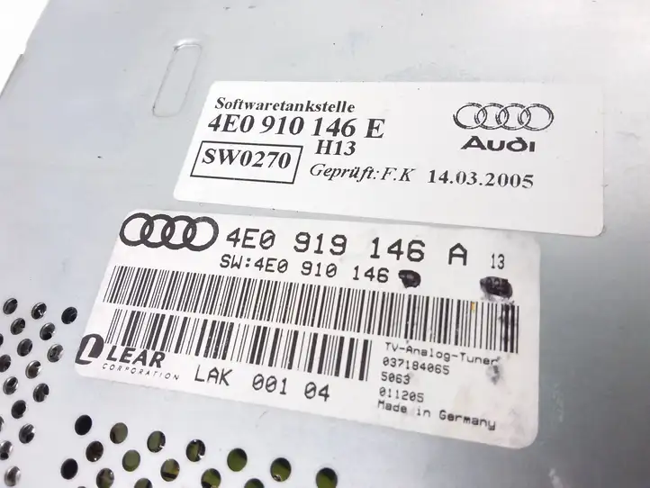Audi A6 S6 C6 4F (2004 - 2008) 4E0910146E Модуль управления видео — фото 3