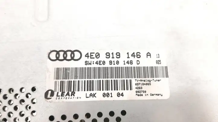 Audi A6 S6 C6 4F (2004 - 2008) 4E0919146A Модуль управления видео — фото 3