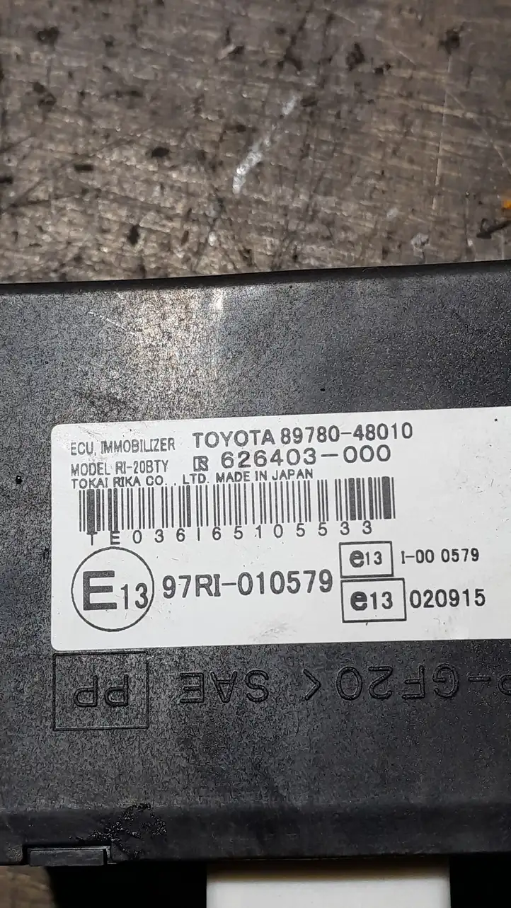 Lexus RX 330 - 350 - 400H (2006 - 2009) 8978048010 Блок иммобилайзера — фото 3