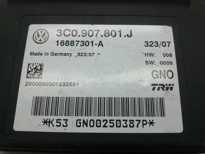 Volkswagen PASSAT B6 (2005 - 2010) 3C0907801J Блок управления стояночным тормозом (EPB) — фото 2