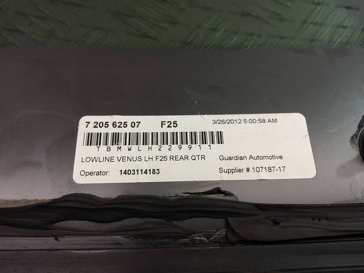 BMW X3 F25 (2010 - 2017)  7205625 Заднее боковое стекло кузова