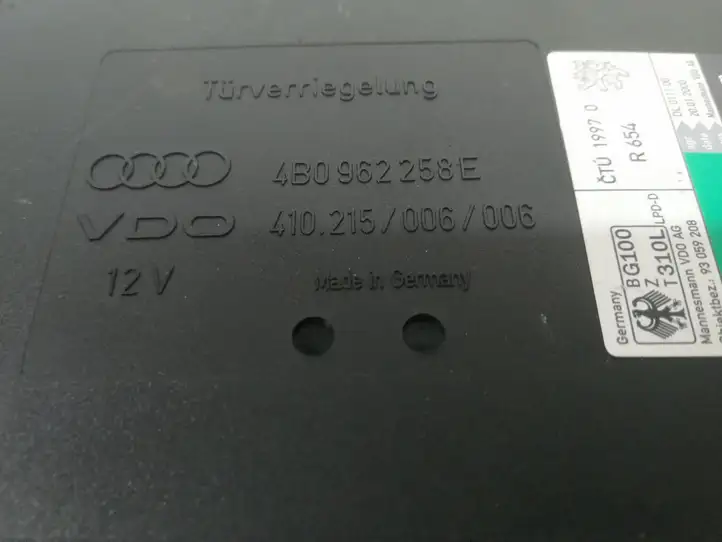 Audi A6 S6 C5 4B (1997 - 2001) 4B0962258E Модуль комфорта — фото 2
