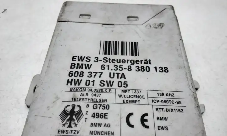 BMW 5 E39 (1996 - 2003) 8380138 Блок иммобилайзера — фото 2