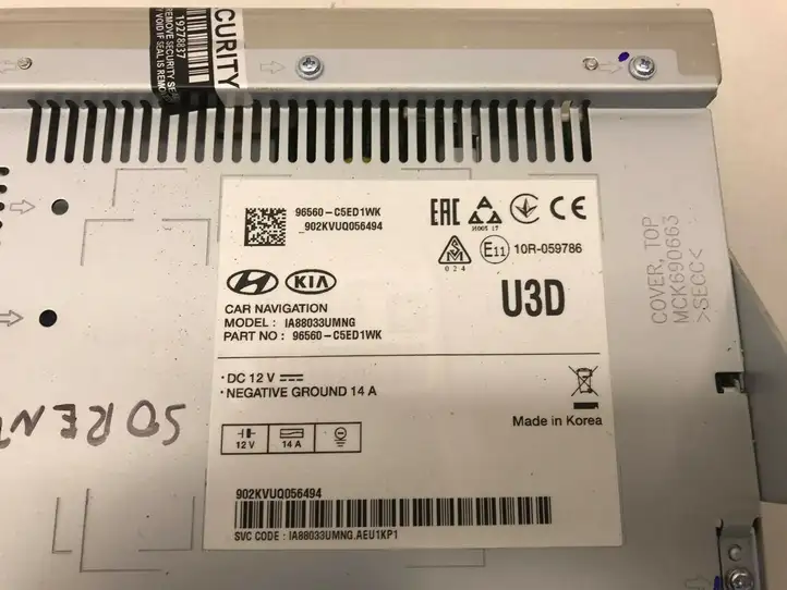 Kia Sorento (2017 - 2020) 96560C5ED1WK Магнитола / мультимедийная система — фото 2