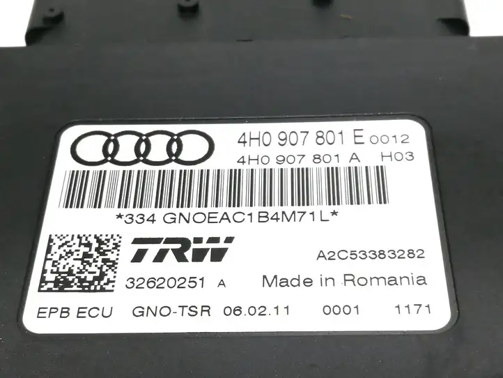 Audi A8 S8 D4 4H (2010 - 2014) 4H0907801E Блок управления стояночным тормозом — фото 2