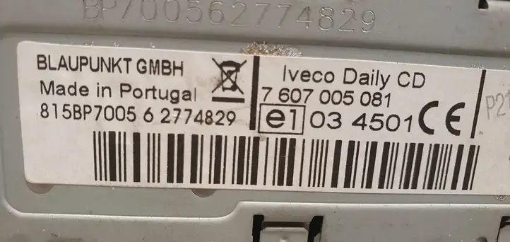 Iveco Daily Daily 35 - 40.10 (2001 - 2016) 7607005081 Магнитола / мультимедийная система — фото 3