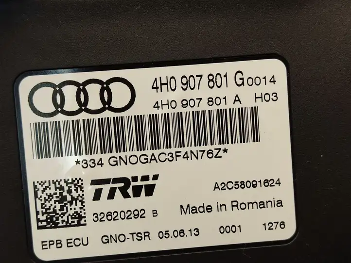 Audi A6 C7 (2011 - 2014) 4H0907801G Блок управления стояночным тормозом — фото 2