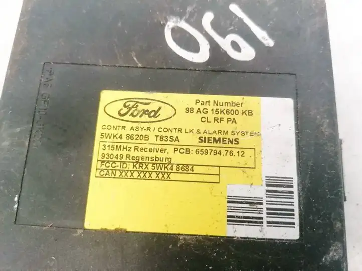 Ford Focus (1998 - 2004) 98ag15k600kb Модуль комфорта — фото 3
