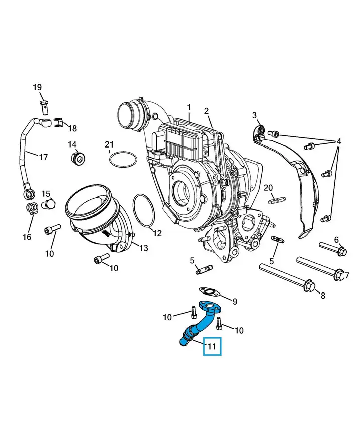 Jeep Grand Cherokee (2010 - 2021) 68493548AA Трубки масляной системы — фото 2