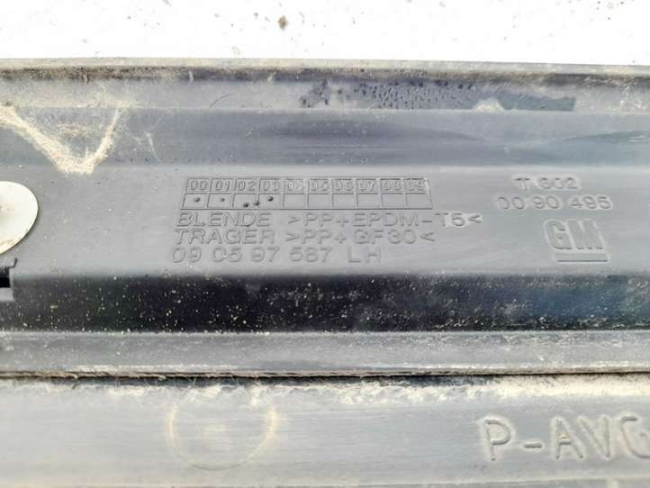 Opel Zafira (1999 - 2003)  090597587 Отделка (молдинг) передней двери