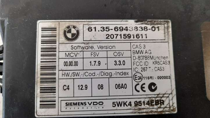 BMW X5 E70 (2006 - 2013)  6135694383801 Другие блоки управления / модули