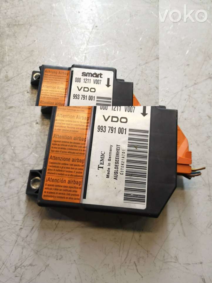 Smart ForTwo (2000 - 2007)  0001211V007 Блок управления надувных подушек