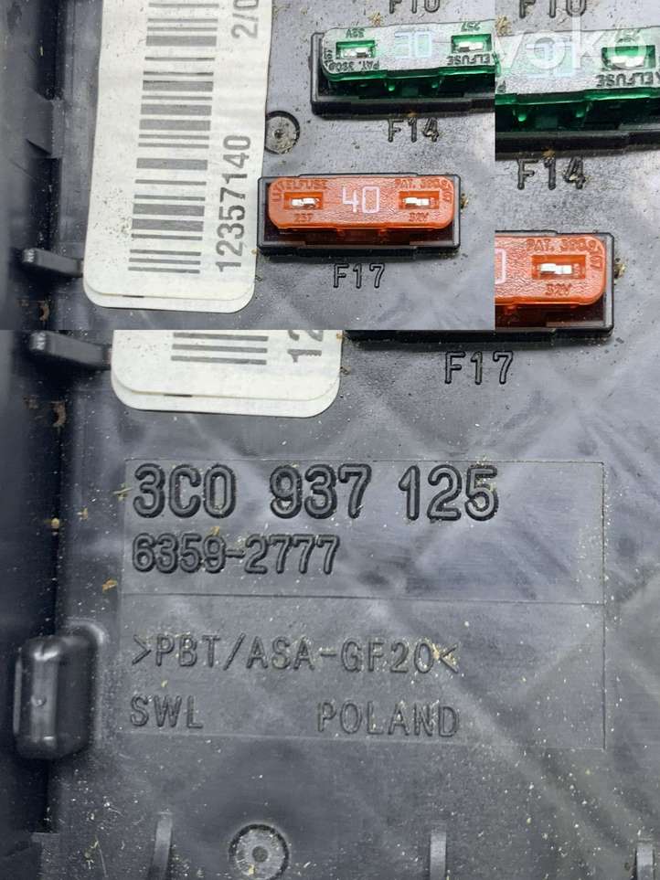 Volkswagen PASSAT B6 (2005 - 2010)  3C0937125 Блок предохранителей