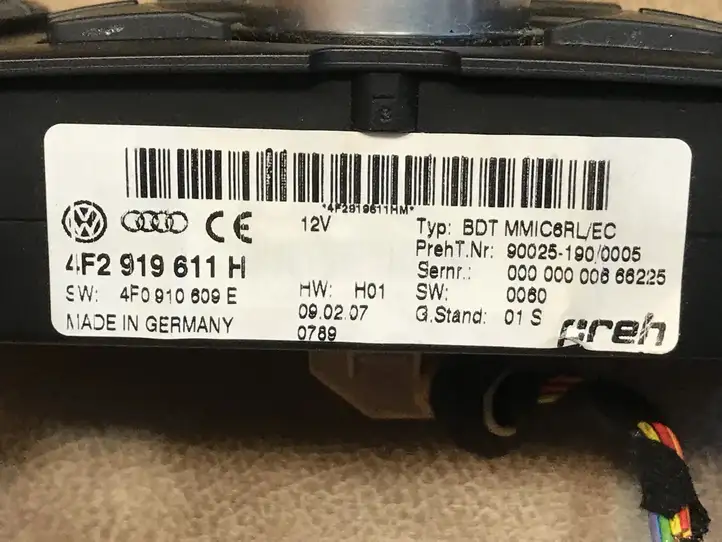 Audi A6 S6 C6 4F (2004 - 2008) 4F2919611 Контроллер мультимедийной системы — фото 2