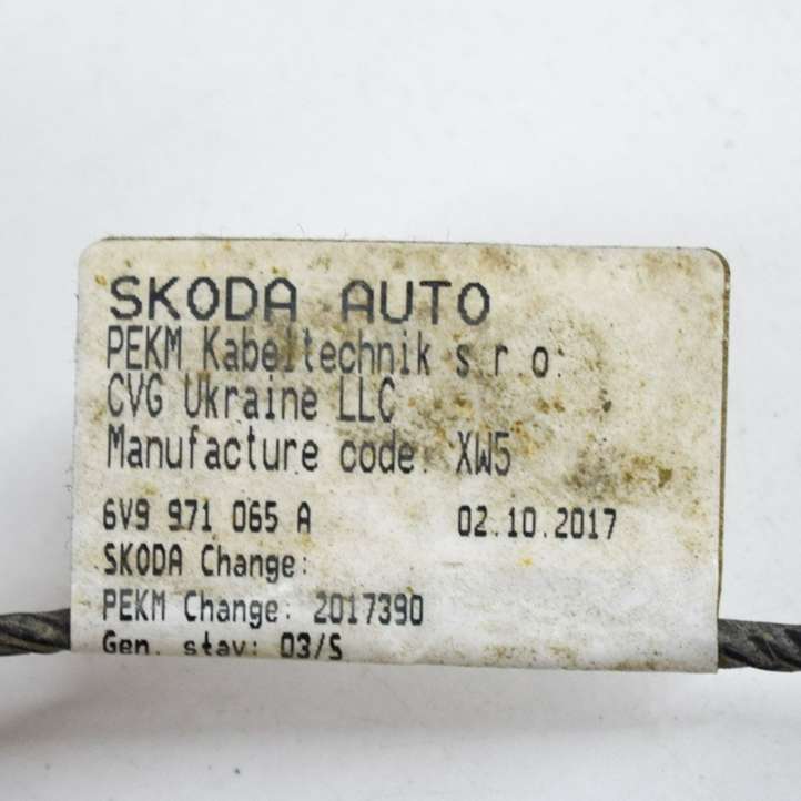 Skoda Fabia Mk3 (NJ) (2015 - 2021)  6V9971065A Проводка датчиков парковки