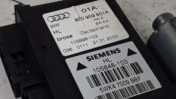 Audi A4 (2000 - 2006)  8E0959801A Механизм подъема окон задней двери