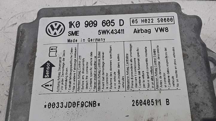 Seat Altea (2004 - 2009)  1K0909605D Блок управления надувных подушек
