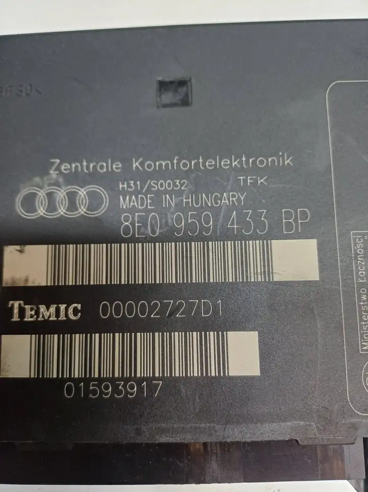 Audi A4 S4 B7 8E 8H (2004 - 2009) 8E0959433BP Модуль комфорта — фото 3