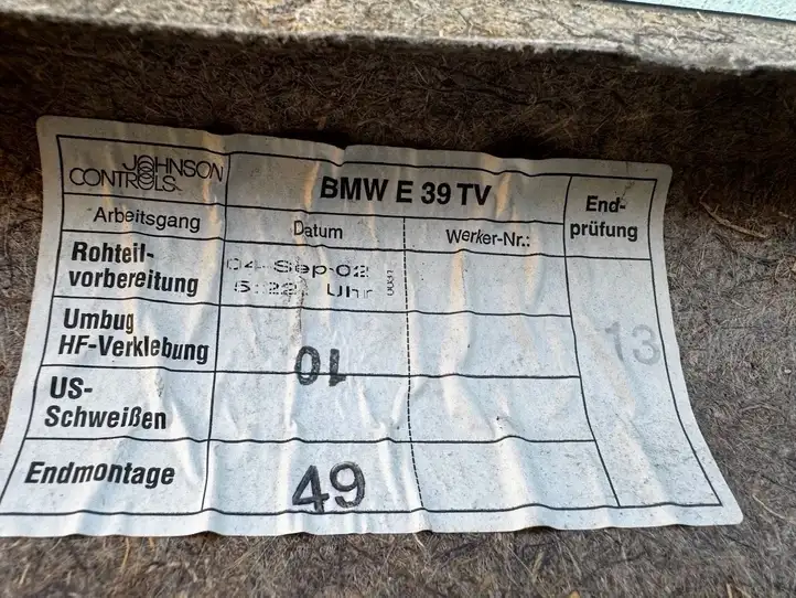BMW 5 E39 (1996 - 2003) 8212793 Обшивка передней двери — фото 7