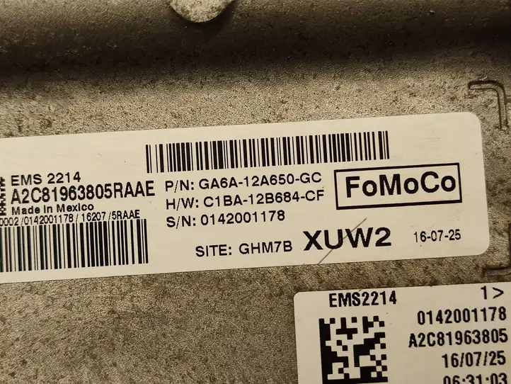 Ford Fiesta (2013 - 2017) GA6A12A650GC Блок управления двигателем (ECU) — фото 3