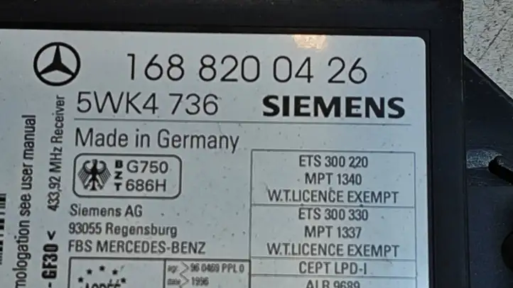 Mercedes-Benz A W168 (1997 - 2004) 1688200426 Блок иммобилайзера — фото 1