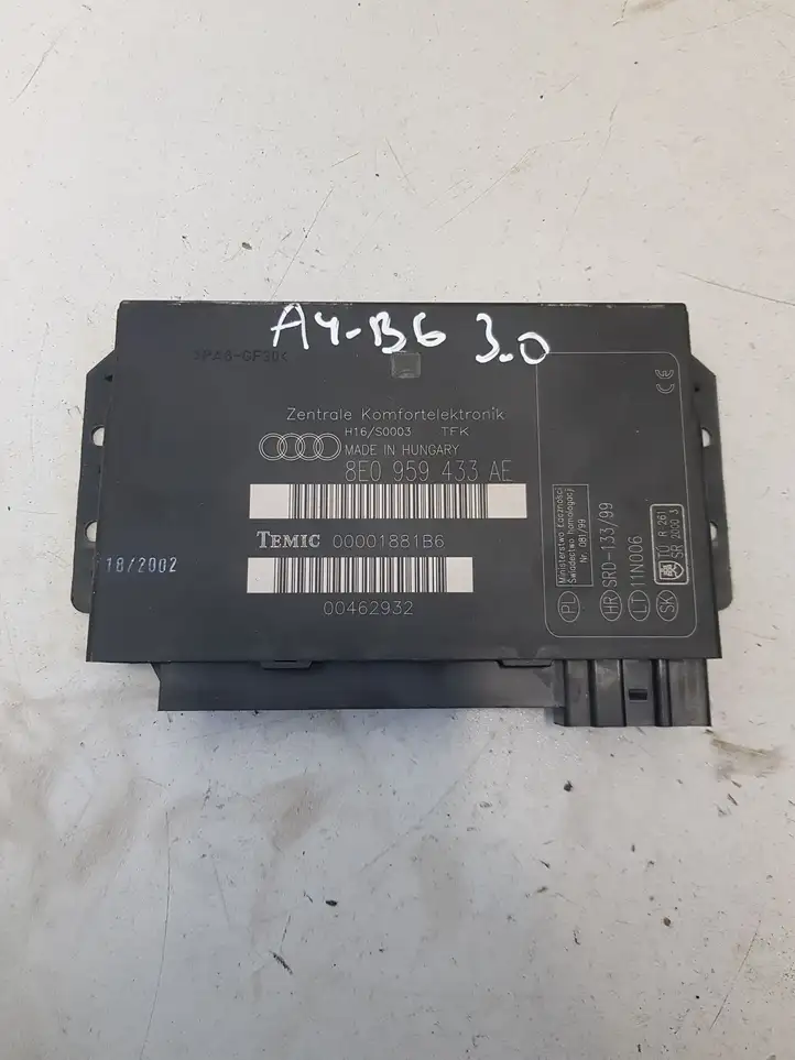 Audi A4 S4 B6 8E 8H (2000 - 2006) 8E0959433AE Модуль комфорта — фото 1