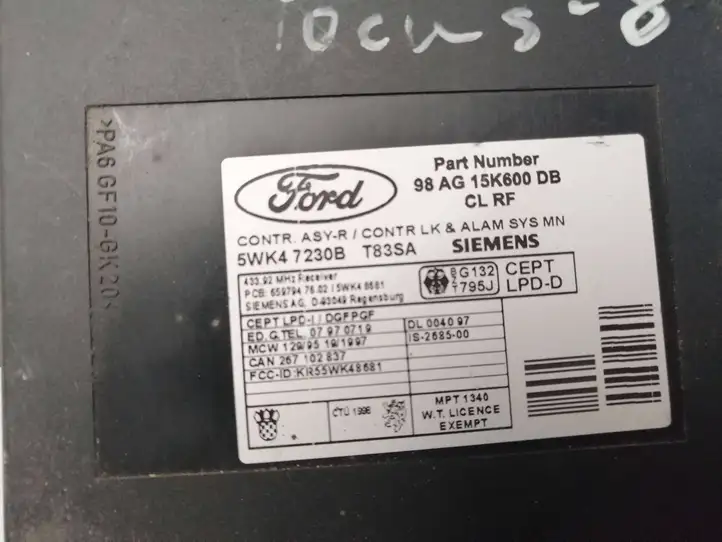 Ford Focus (1998 - 2004) 98AG15K600DB Модуль комфорта — фото 1