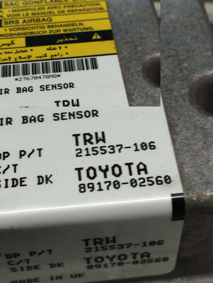 Toyota Auris 150 (2006 - 2012)  215537106 Блок управления надувных подушек