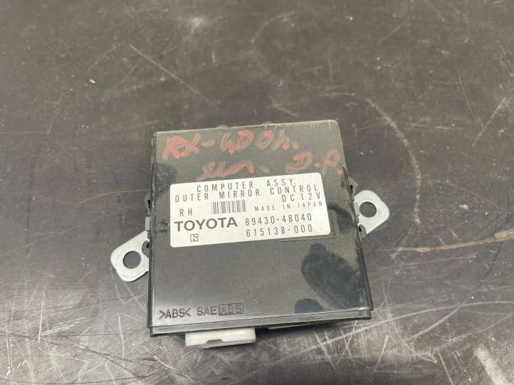 8943048040 Lexus RX 330 - 350 - 400H Veidrodelių valdymo blokas