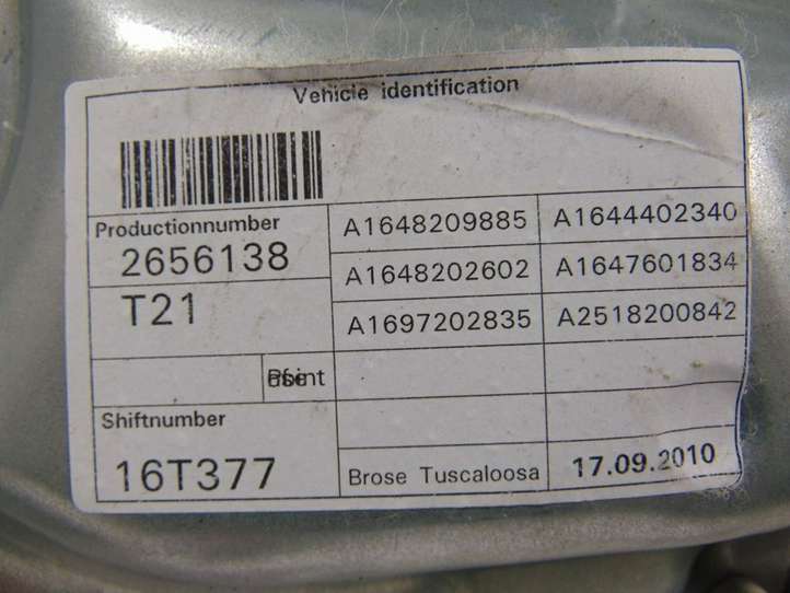 Mercedes-Benz ML W164 (2005 - 2011)  A1647201679 Передний комплект электрического механизма для подъема окна