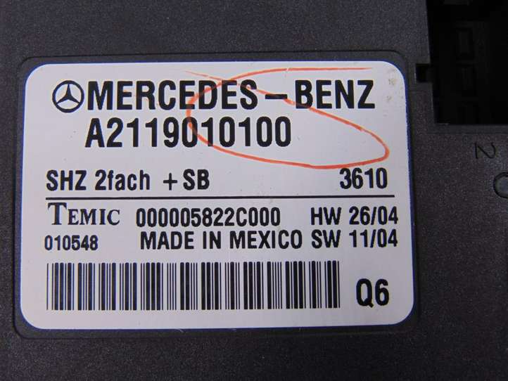 Mercedes-Benz ML W164 (2005 - 2011)  A2119010000 Модуль управления сидением