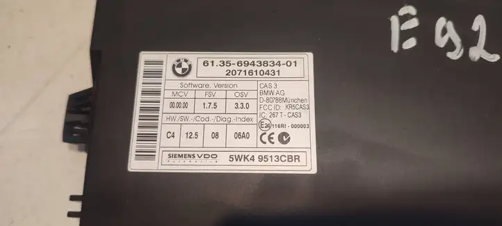 BMW 3 E92 E93 (2005 - 2014) 6943834 Модуль комфорта — фото 2