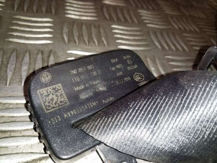 Volkswagen Sharan (2010 - 2015)  7N0857807 Ремень безопасности (в потолке)
