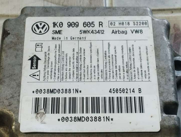 Volkswagen Golf Plus (2004 - 2008)  1K0909605R Блок управления надувных подушек