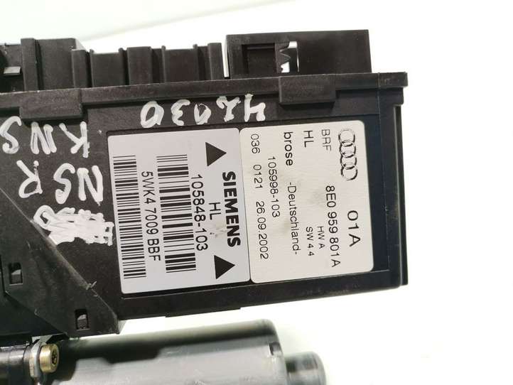 Audi A4 (2000 - 2006)  8E0959801A Механизм подъема окон задней двери