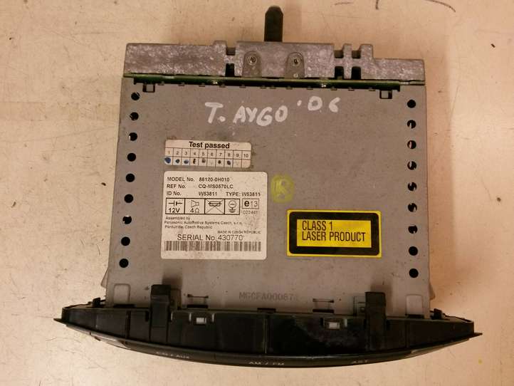 Toyota Aygo (2005 - 2008)  861200H010 Радио/ проигрыватель CD/DVD / навигация