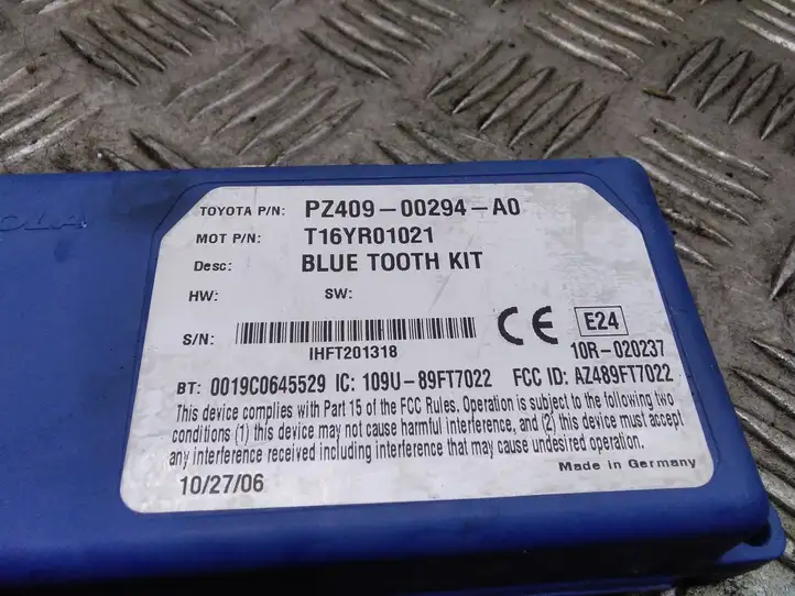 Toyota Corolla Verso AR10 (2004 - 2009) PZ40900294A0 Bluetooth модуль — фото 2